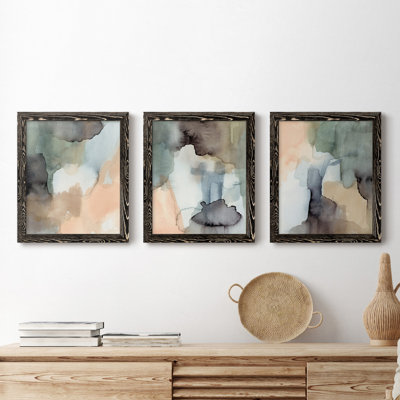 «Morning Swim I», ensemble de 2 peintures sur toile encadrées