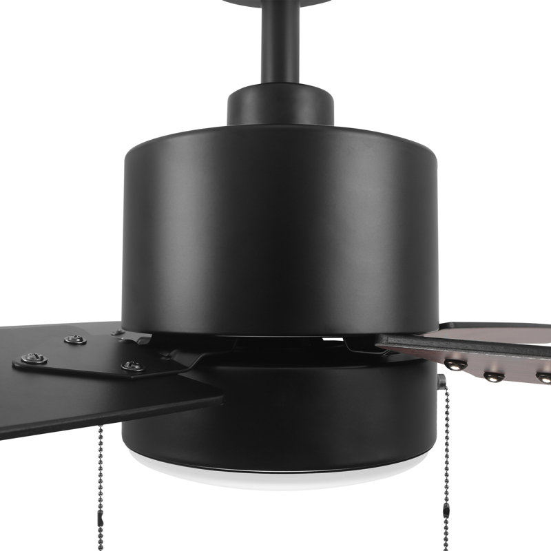 52'' Ceiling Fan with LED Lights, Black