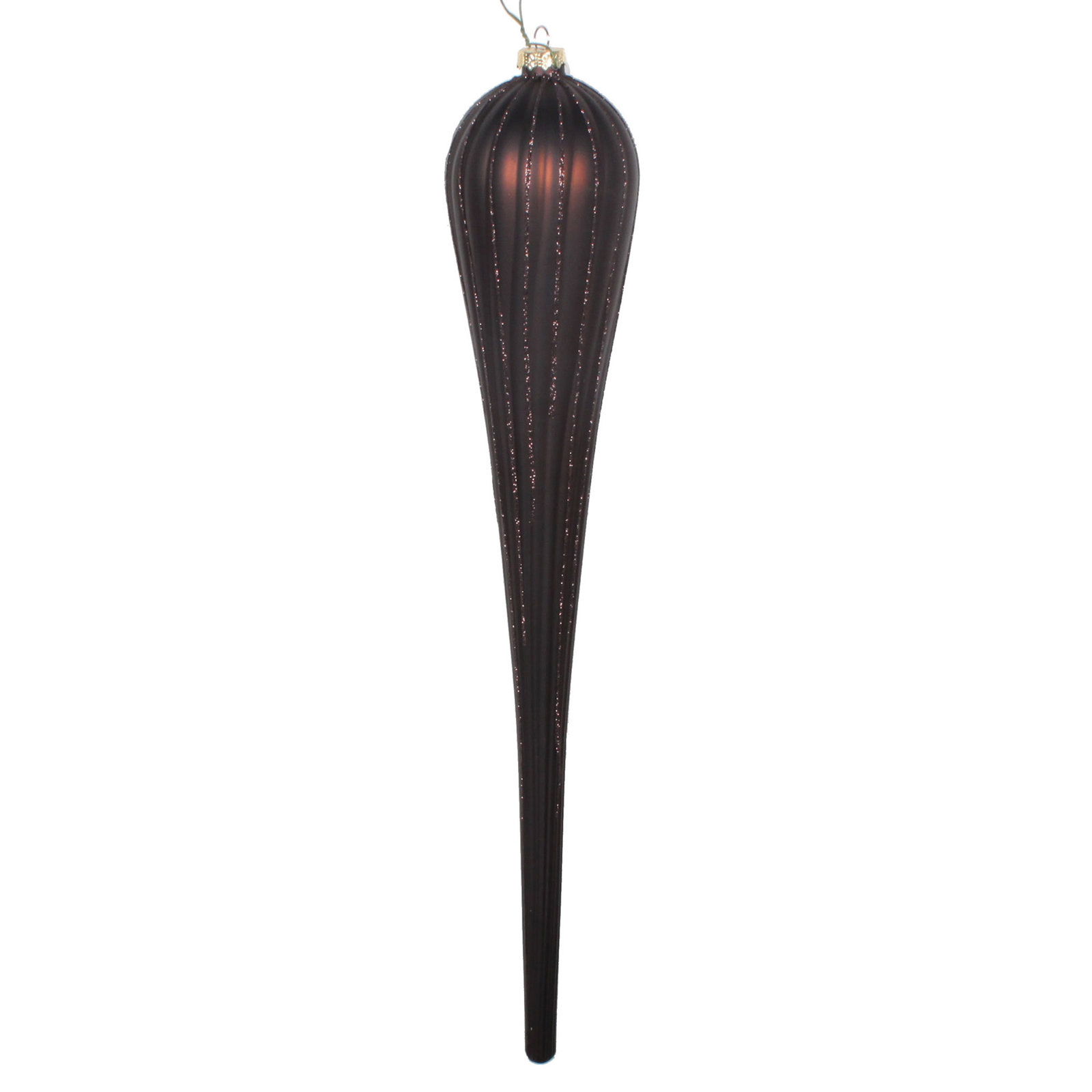 16" Shatterproof Finial Ornament, Dark Brown