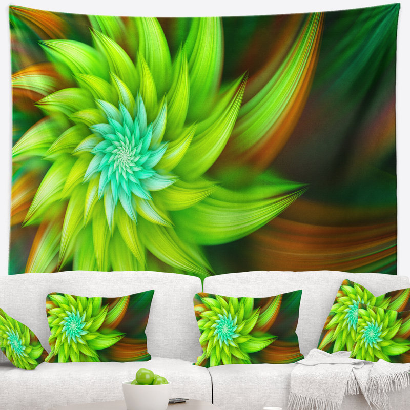 Tapisserie fleur clair et blanc floral, H 78 po x l 92 po