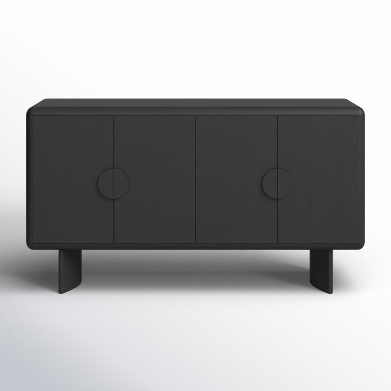 Circa 64" Curved Leg Sideboard, Black