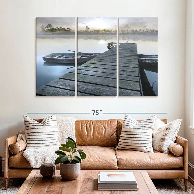 Misty Morning Pier, 42" H x 65" W