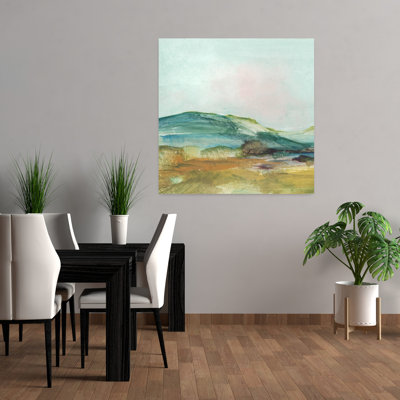 Art contemporain contemporain, paysage côtier moderne abstrait