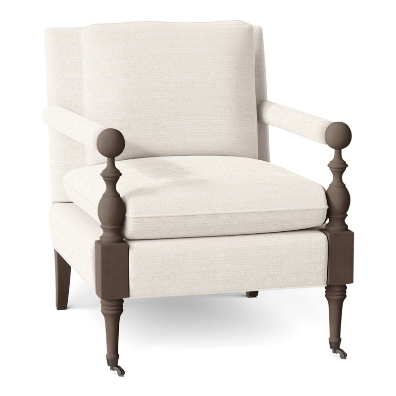 Leslie Armchair, Hazelnut, Perigold In The Loop Sea Salt
