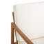 Chaise longue d'appoint en bois massif avec coussin (ensemble de 2)