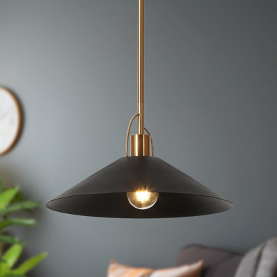 Tilda 1 - Light 14" Wide Electroplated Brass Single Pendant