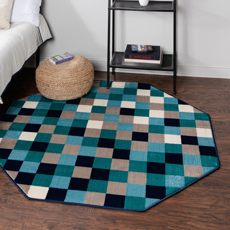 Analiese Geometric Indoor Rug, Octagon 5'3" x 5'3"