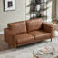Ashvini 65" W Faux Leather Square Arm Loveseat with Reversible Cushions-1833888231