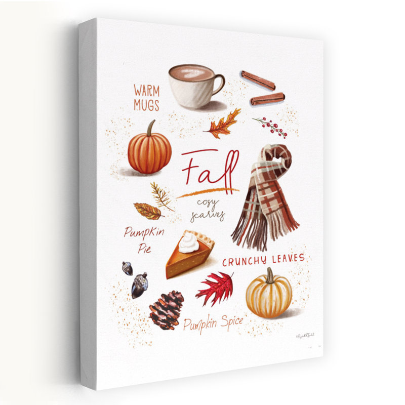 All About Fall - Contemporary Fall Elements Cozy Scarves - Art de la tarte à la citrouille, H 40 po x l 60 po