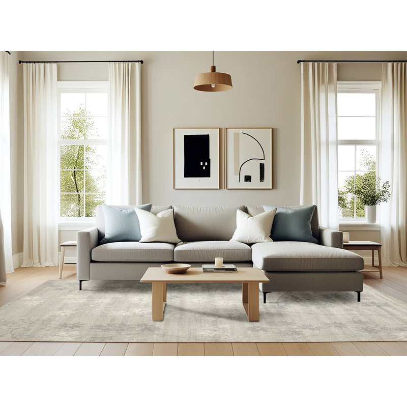 Floral Indoor Rug, Rectangle 6' x 9'