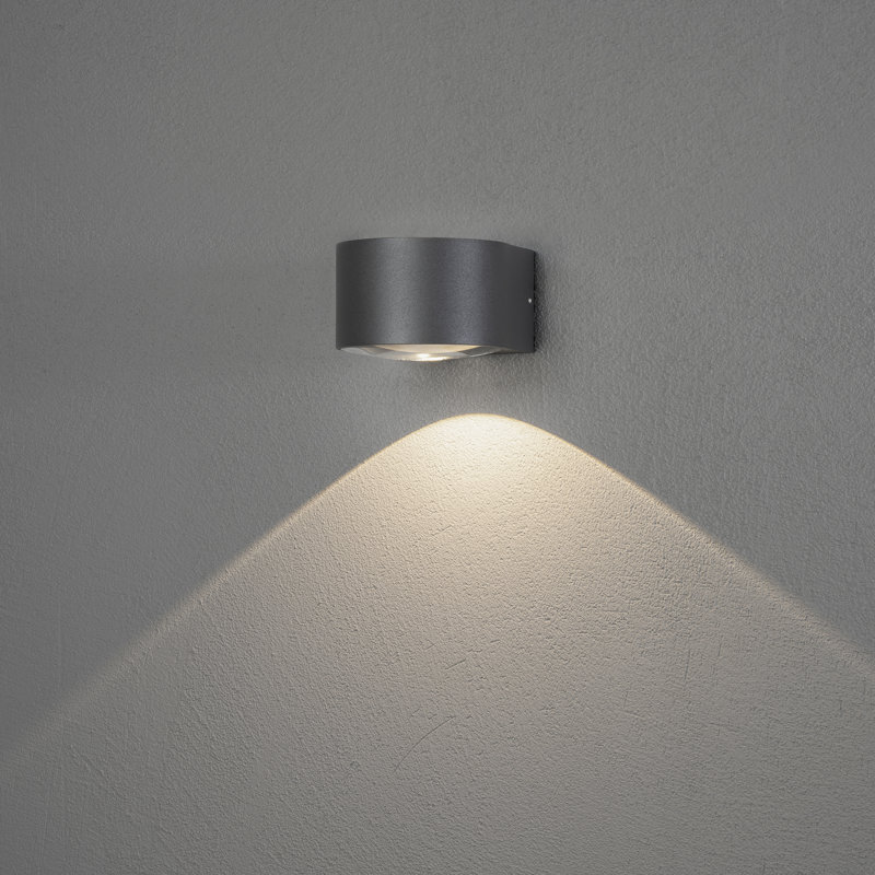 Anthracite 6.5cm H Integrated LED Outdoor Sconce, Anthracite