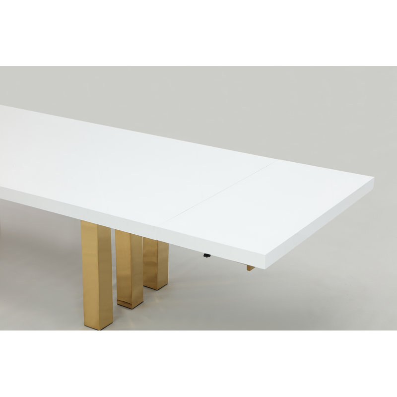 Roma White Gold Dining Table