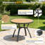 Ensemble repas 5 pièces en aluminium Abshire, table et chaises d'extérieur pour 4 personnes avec plateau rond HDPS, ensemble repas pour patio toutes saisons