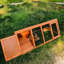 Poulailler en bois avec couloir, poulailler portatif avec 2 portes, poulaillers en bois à structure en A avec fil de ventilation, caille, cachette pour petits animaux, rouge