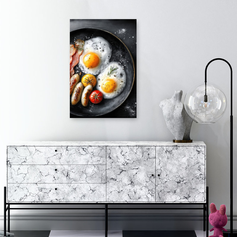 Art anglais classique rustique, petit-déjeuner anglais, H 36 po x l 24 po