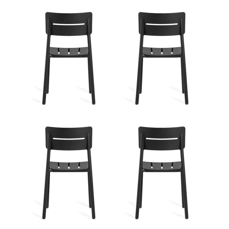 Chaise empilable d'extérieur et d'intérieur Outo, Noir