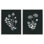 «Black and White Flower Cluster», ensemble de 2 estampes numériques encadrées par House Fenway