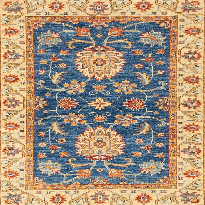 Tapis multicolore à motif abstrait Abdas, Carré 4 pi