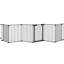 Portail en métal de 381 cm (150 po). Clôture de jardin à 6 panneaux pour maison, foyer, escalier, sapin de Noël. Ajustable et configurable. Barrière pour escalier et arbre.