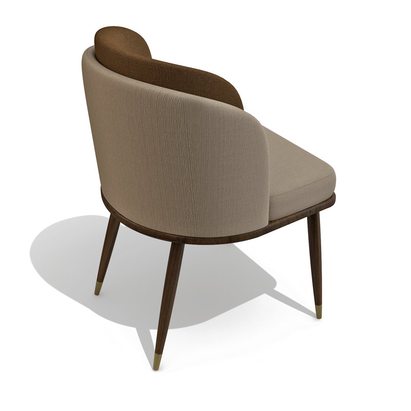 Ariane Upholstered Dining Chair, Brown, Fabric Brown