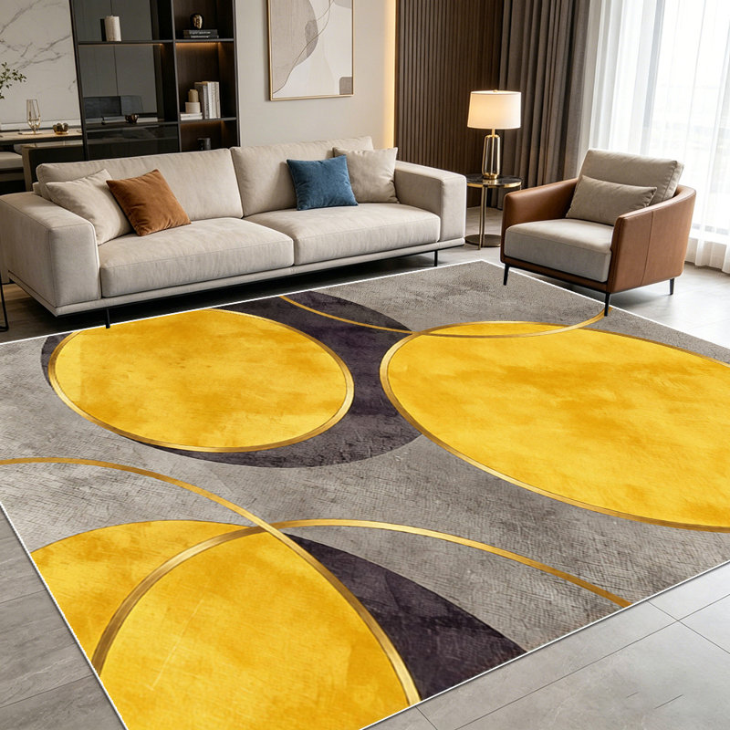 Light luxury geometric art carpet, soft and easy to clean, suitable for living room, bedroom, dining room, office and other indoor spaces