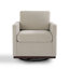 Fauteuil moderne pivotant carré rembourré sable avec base Matel-394346044