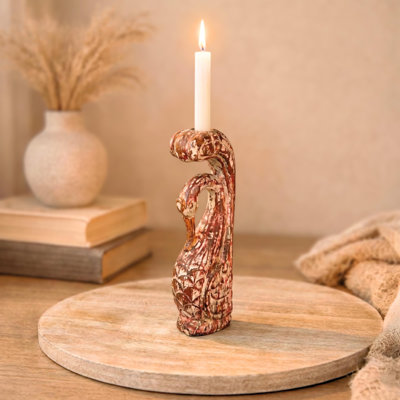 20'' H Solid Wood Candlestick