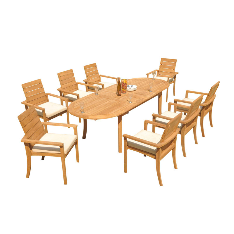 Ensemble de salle à manger ovale pour 8 personnes 94 po Algrave