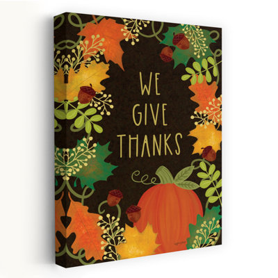 We We Thanks Thanks - Art contemporain avec feuilles de glands d'automne de l'Action de grâce