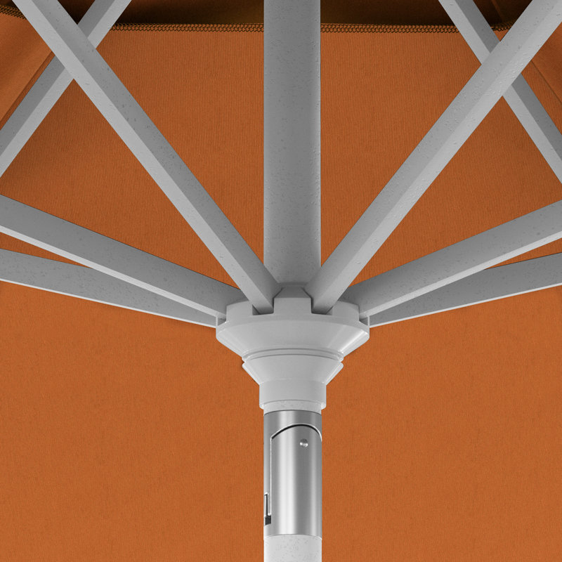 Parasol de patio blanc mat 11 pi., Orange