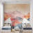 Soft Pastel Mountain Landscape Wall Mural-553324656