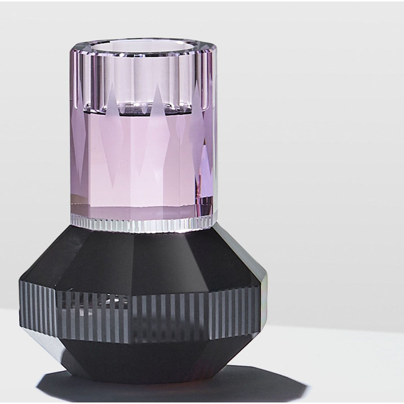Chicago Tealight Candle Holder, Rose/Black