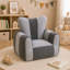 Fauteuil à billes en tissu bicolore rayé de grande taille-127829041-129347272