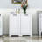 Laundry Cabinet With Doors And Shelf, Tilt-Out Laundry Hamper, Freestanding Style,  Adjustable Shelf