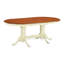 Ensemble de table de salle à manger moderne 5 pièces comprenant une table ovale en bois avec feuille papillon et 4 chaises de salle à manger, babeurre et cerise-31769993-49667084-124329234