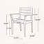 Ensemble de 2 chaises de patio en bois d'acacia Stamford avec dossier à lattes et siège, brun foncé