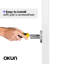 Levier à porte simple Muse de conception moderne dissimulée ne tournant pas (placard, garde-manger ou couloir) - Style minimaliste élégant en chrome-114645548
