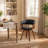 Upholstered Dining Chairs with Wooden Legs-485555604