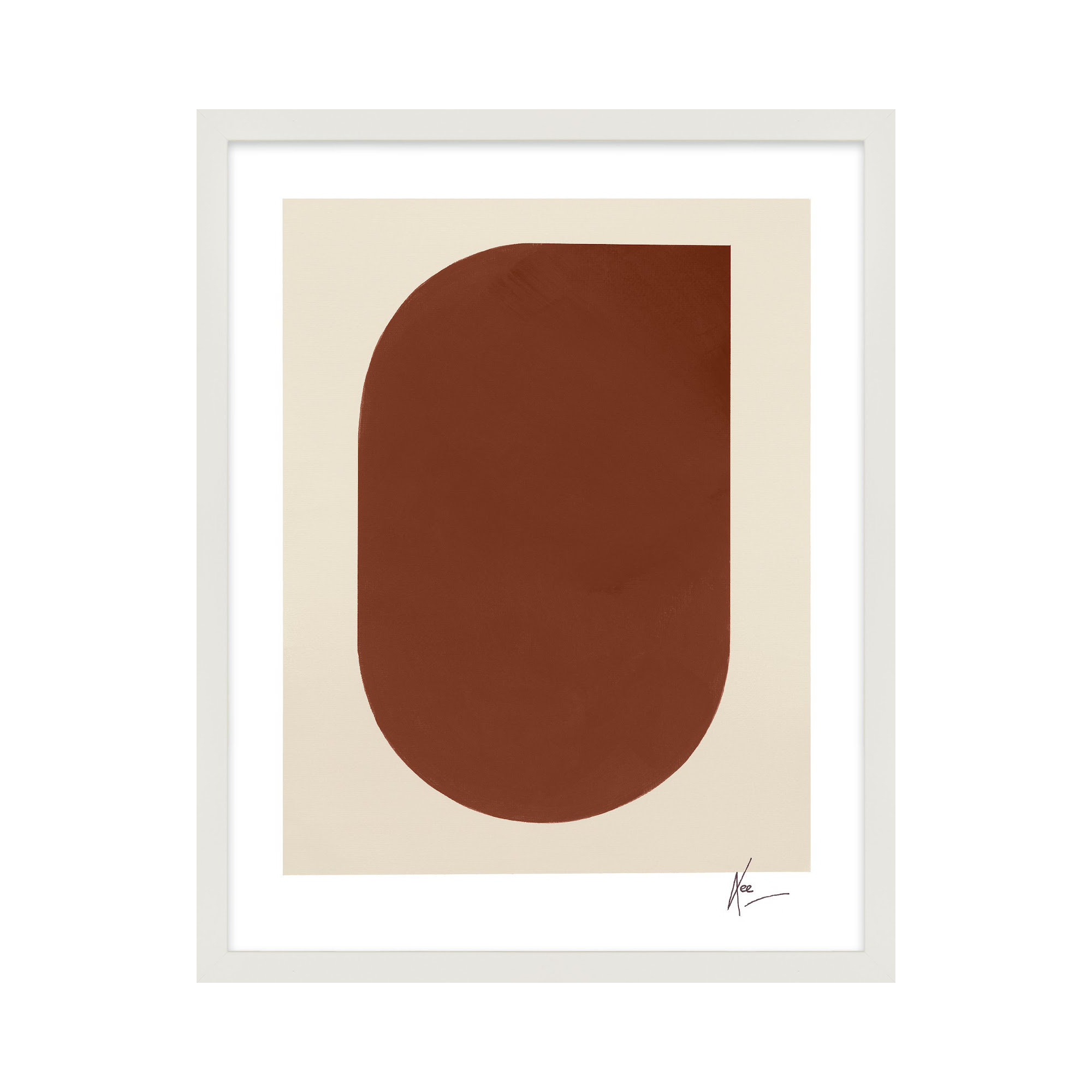 Keyhole 2 by Lee Lessem, 25" H x 20" W x 1.25" D, White Framed