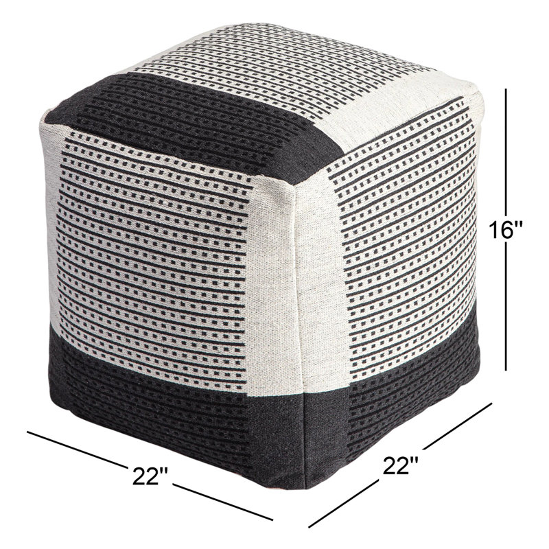 Pouf carré de 20 po de largeur