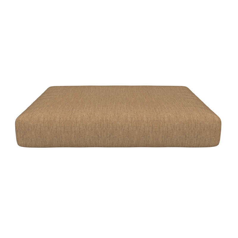 Sunbrella® Outdoor 3.5'' Ottoman Seat Cushion, Canvas Heather Beige Sunbrella® Canvas