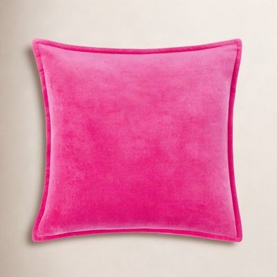 Edgar Square Cotton Velvet Throw Pillow