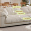 Coussin de canapé blanc modulaire en polyester Fourseat-1753285705