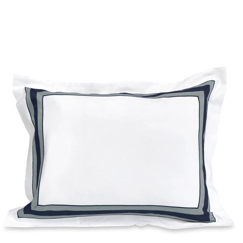 Dimora Sham, Standard, White/Midnight Blue