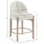 Tabouret de comptoir rembourré en tissu Maud-121555371