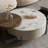 Round microcrystalline stone coffee table