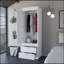 Armoire Tarento, deux tiroirs, finition blanche-1617950505