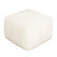Boucle blanche de forme carrée avec mousse dense et ressorts ensachés, design sophistiqué pour espaces modernes, rembourrage rembourré l 21,7 po x P 16,78 po, système, patins non marquants, lisse