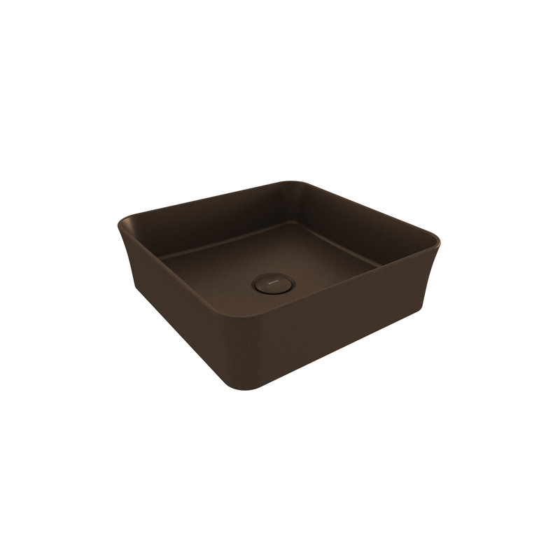 Bocchi Sottile Slim Line 385mm L x 385mm W Ceramic Square Sink, Matte Bronze