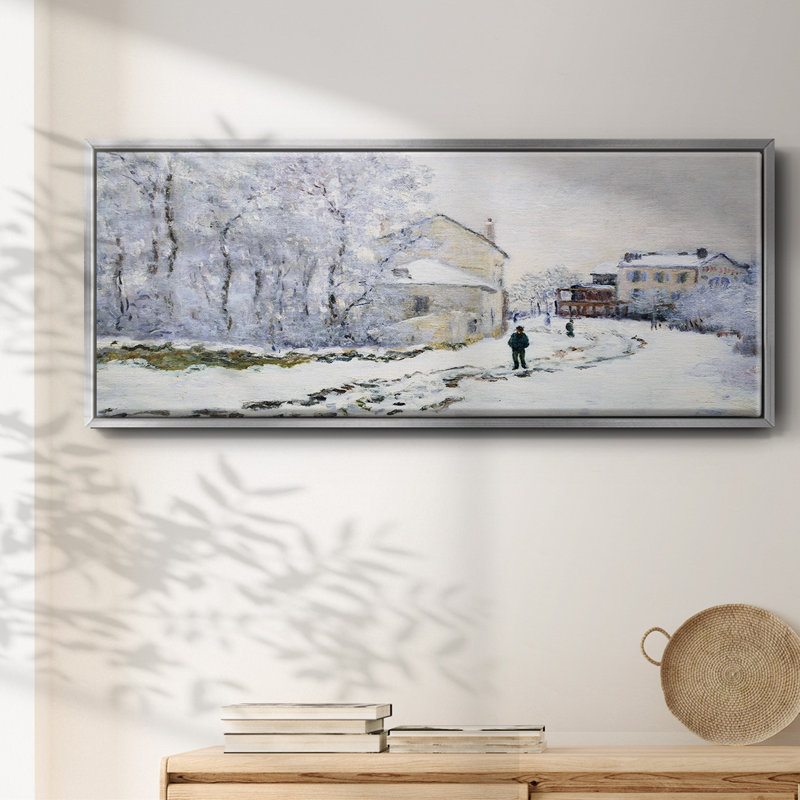 «Snow In Argenteuil», 1875, reproduction d'art sur toile, H 12 po x l 30 po x P 1,5 po, Argent